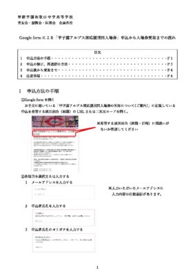 甲子園アルプス席応援団用入場券について